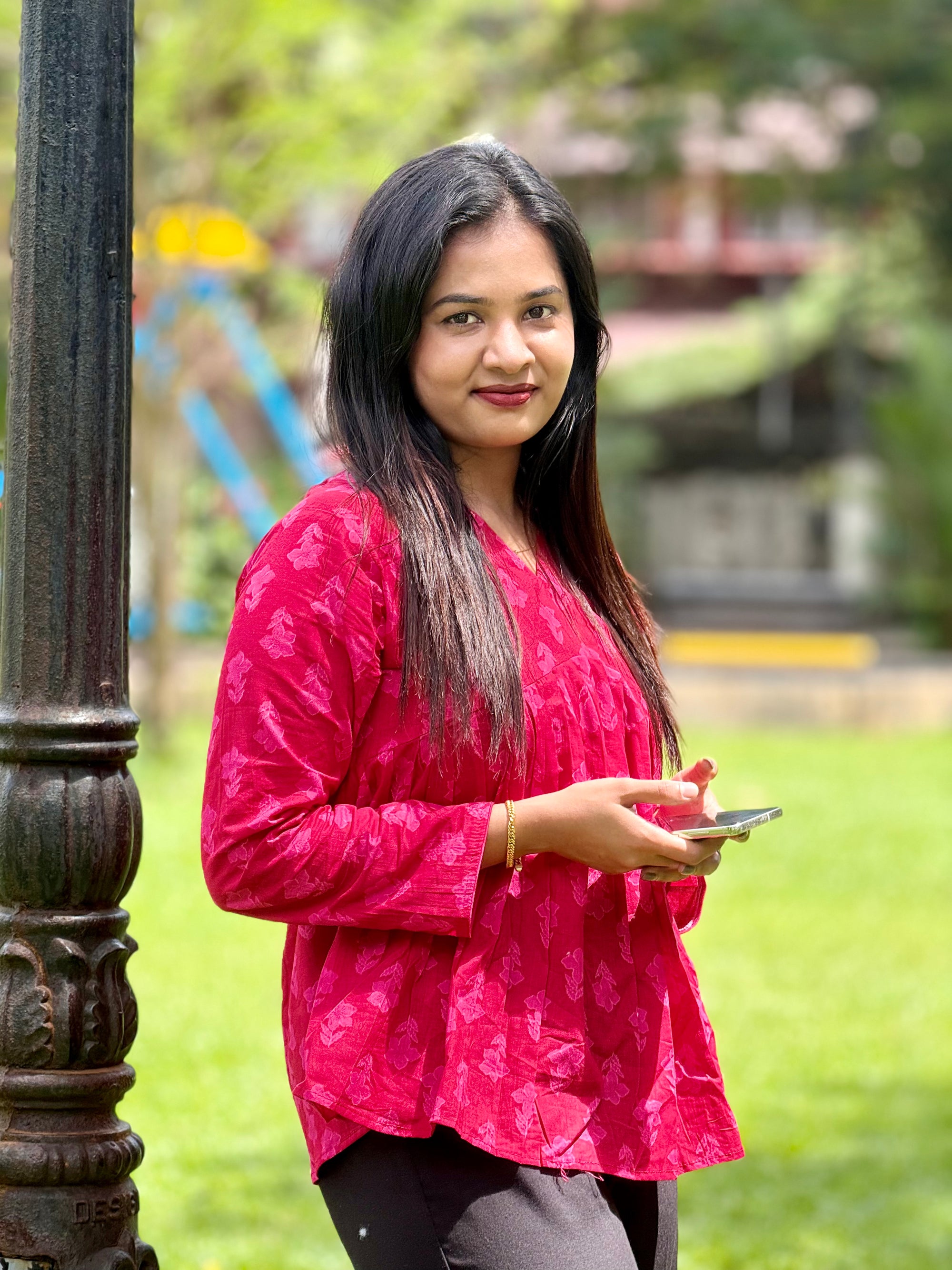 Rani pink short kurti - KLA 9113