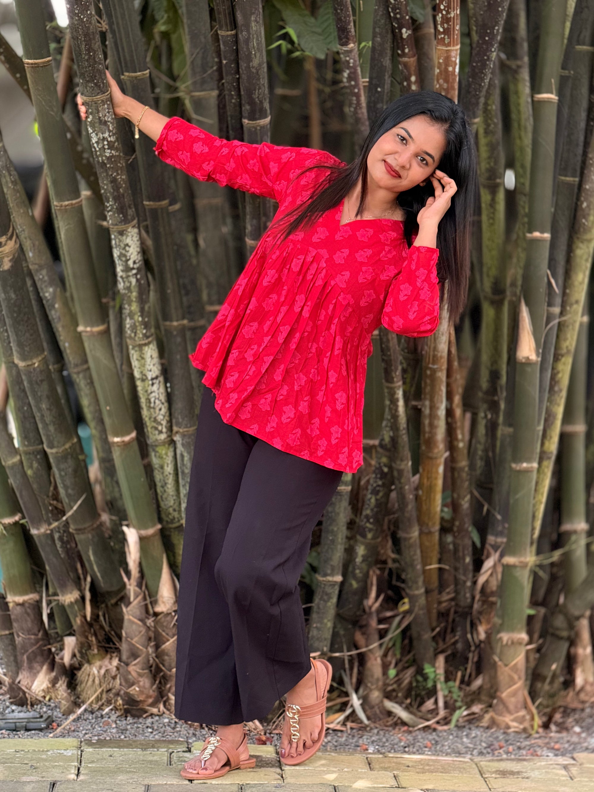 Rani pink short kurti - KLA 9113