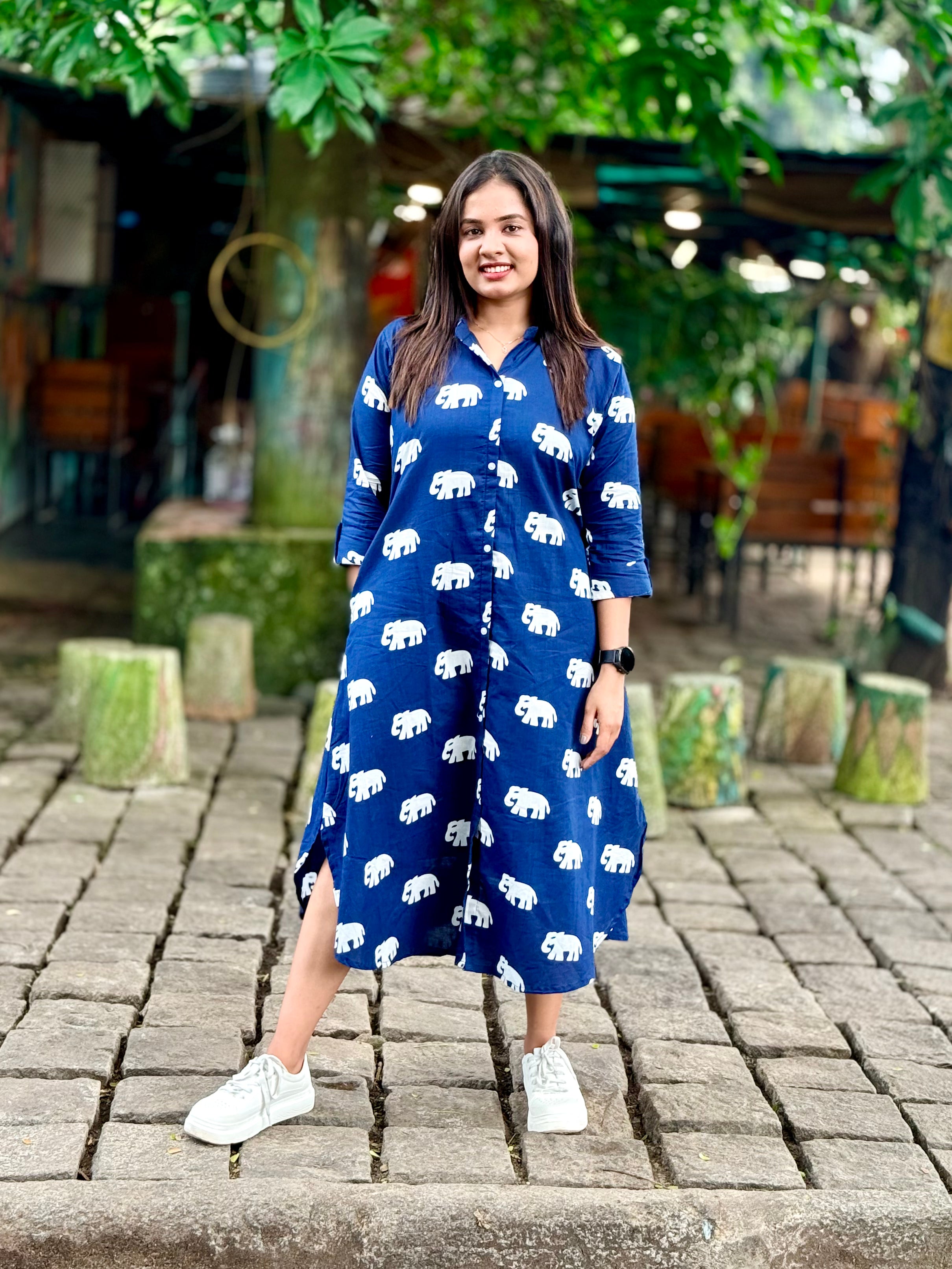 Comfortable and stylish cotton shirt dress - KLA9307