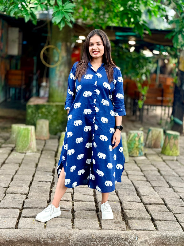 Comfortable and stylish cotton shirt dress - KLA9307