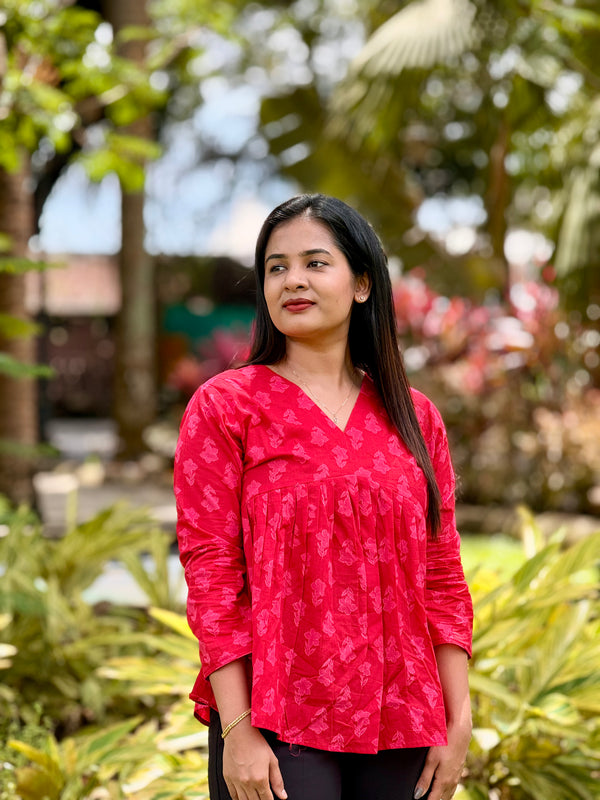 Rani pink short kurti - KLA 9113