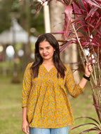 Cotton short kurti perfect for a cool and classy look - KLA9293