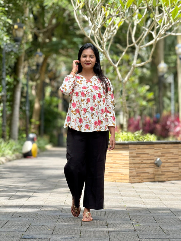 Off-white short kurti - KLA 9110