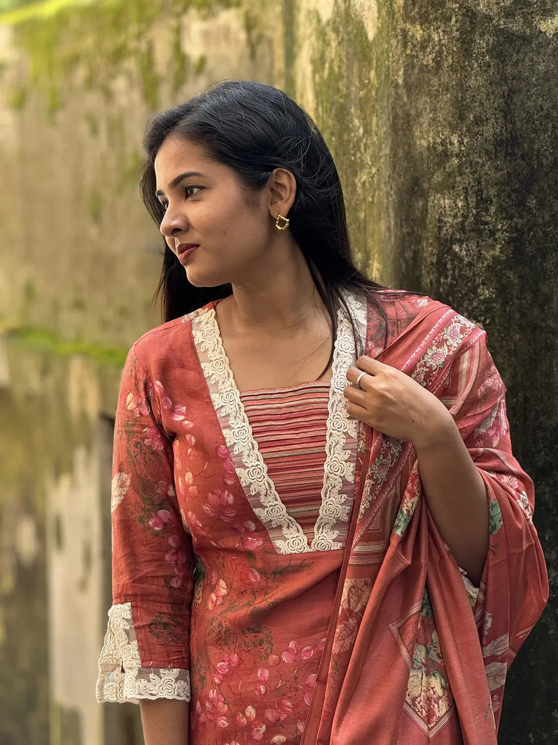 Semi Modal Printed Kurti - K3239