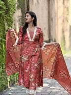 Semi Modal Printed Kurti - K3239