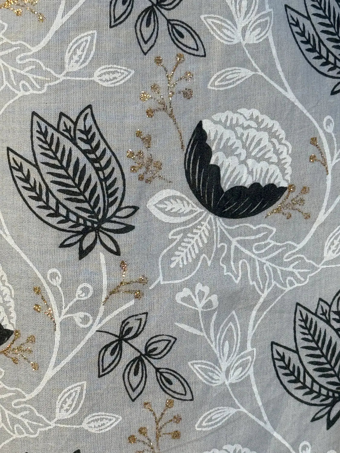 Light Grey and Gadi Print Kurti - K3234