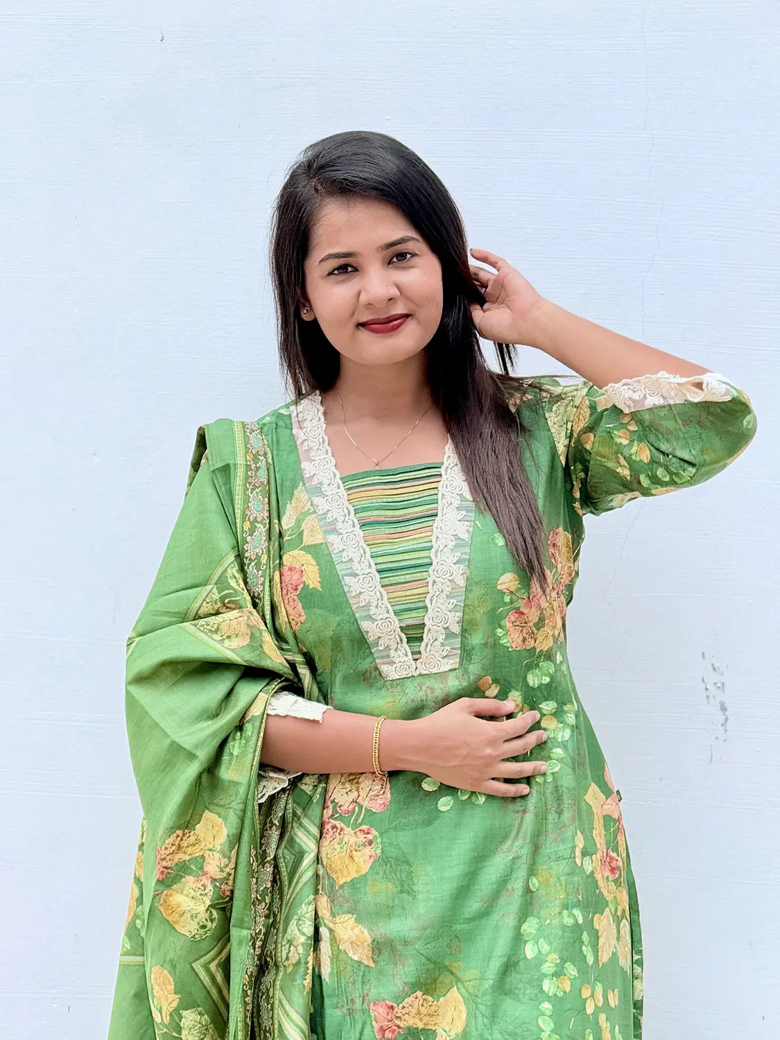Semi Modal Printed Kurti - K3232