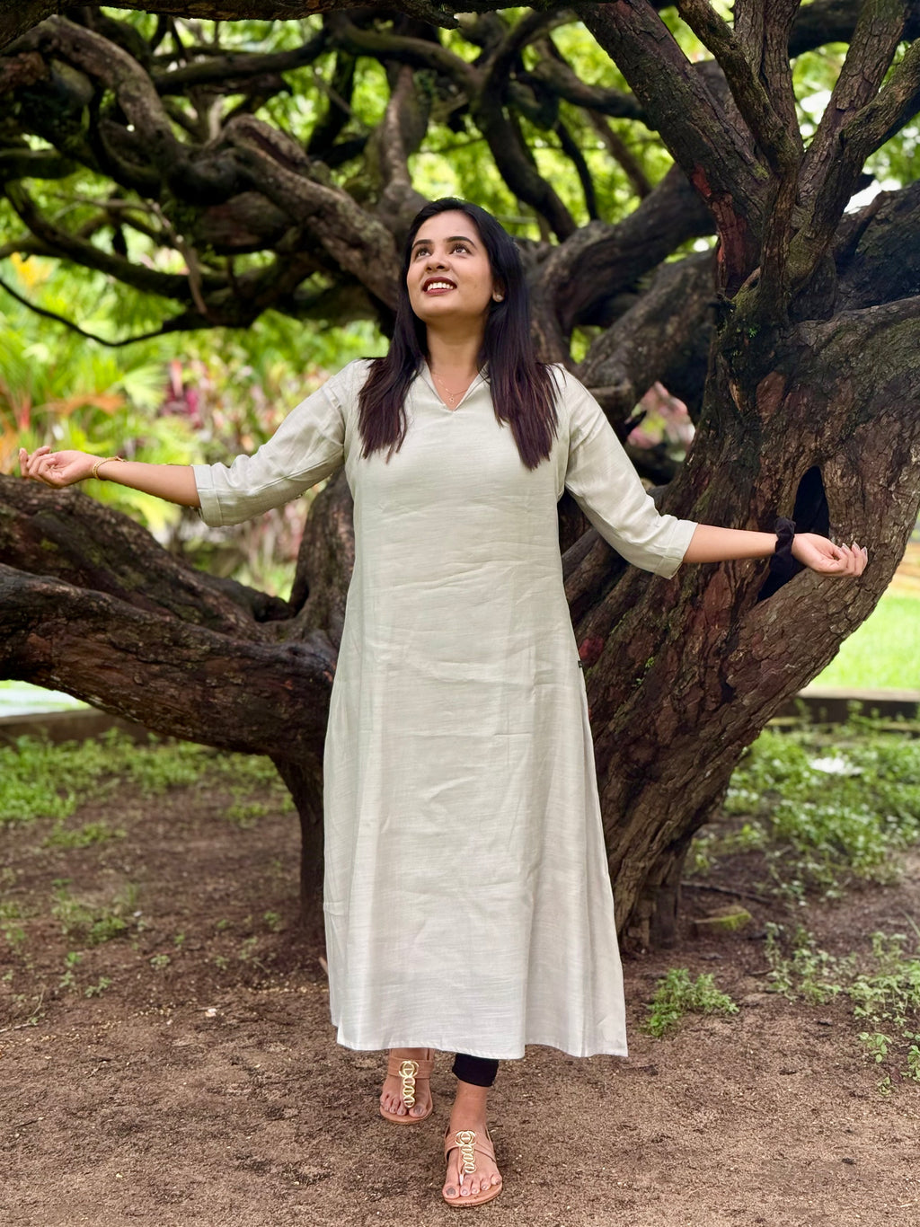 Semi Soft Silk Flare Kurti - K3237