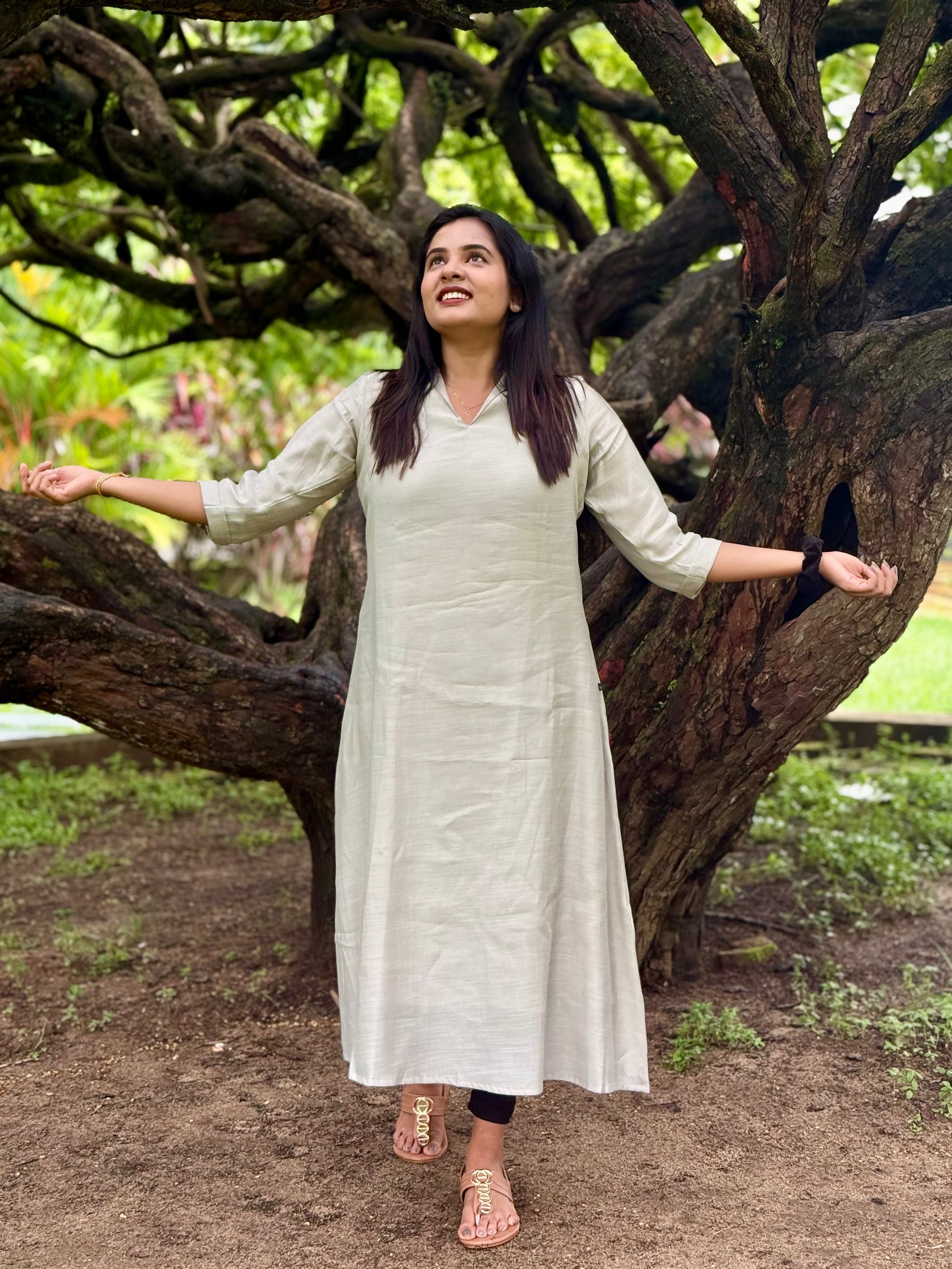 Semi Soft Silk Flare Kurti - K3237